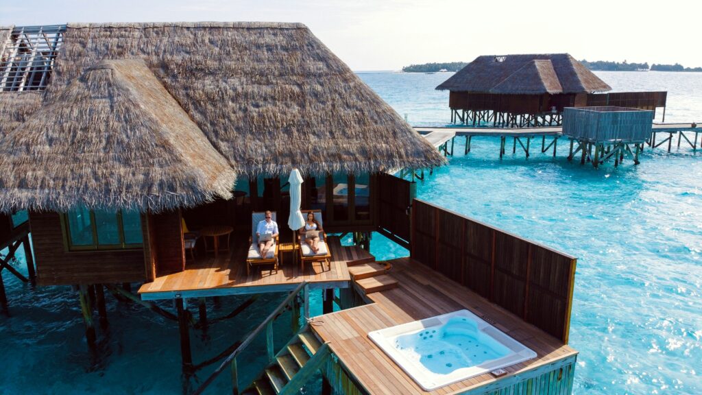 Overwater villa in the Maldives